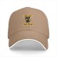 Black baseball cap with 'The Cat You Get The Stab' graphic print