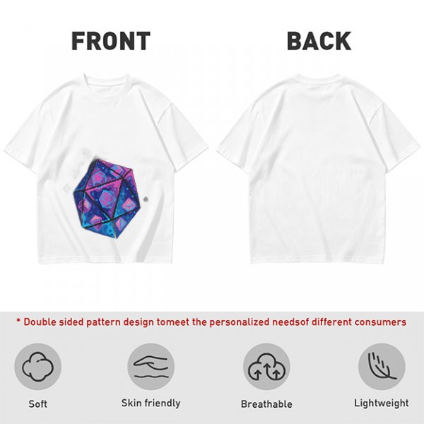 Olive T-Shirt With Galaxy D20 Dice Graphic