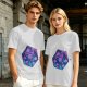 Olive T-Shirt With Galaxy D20 Dice Graphic