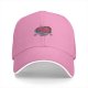 Black baseball cap with pink brain and blue ring graphic