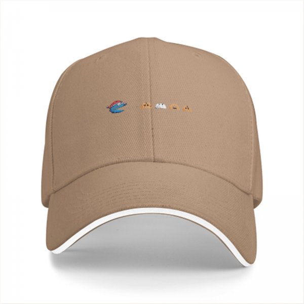 Black baseball cap with retro video game character graphic design