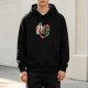 Black hoodie with Ghostbusters ghost and slimer heart graphic