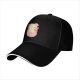 Black Baseball Cap With Cute Dinosaur In Ramen Bowl Graphic