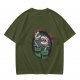 Olive T-shirt with Piranha Plant Graphic and 'You Plant Today' Text