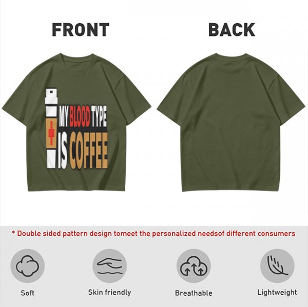 My Blood Type Is Coffee Graphic Tee