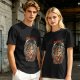 Olive green anime t-shirt with Attack on Titan printed design