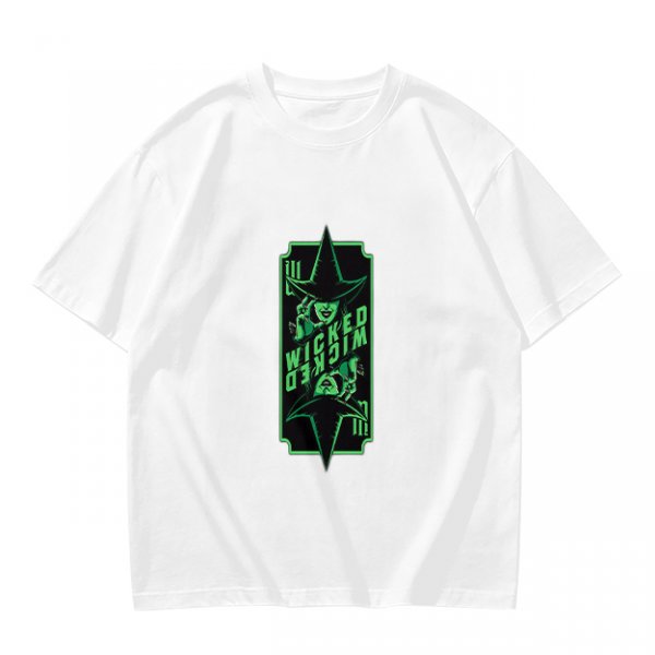 Olive Green T-Shirt With Wicked Witch Graphic Print
