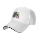 Black Baseball Cap With Whimsical Colorful Artwork Print