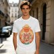 Olive T-Shirt Featuring Anime Character With Straw Hat Back View