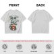 Olive green t-shirt with 'Just Here for the Snacks' and raccoon graphic