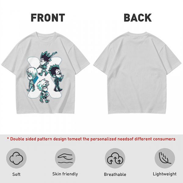 Hunter x Hunter Chibi Characters Graphic Olive T-Shirt