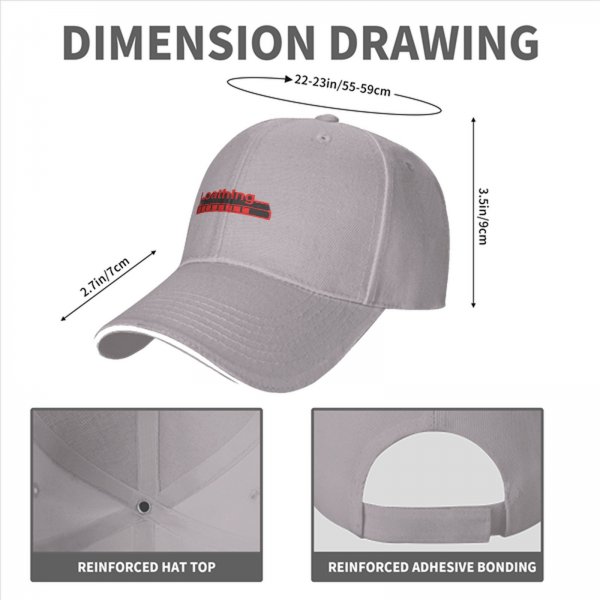 Black baseball cap with red 'Loathing...' loading bar graphic