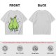 Olive Green T-Shirt With Two Cartoon Pears In Love Graphic