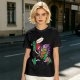 Olive T-shirt with Halloween Jack-o'-lantern Warrior Graphic