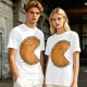 Olive T-Shirt With Pac-Man Style Pumpkin Pie Graphic