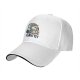 Black baseball cap with tangled orange cat and yarn it graphic