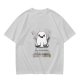 Olive T-shirt with Cute Smiling Ghost Graphic Print