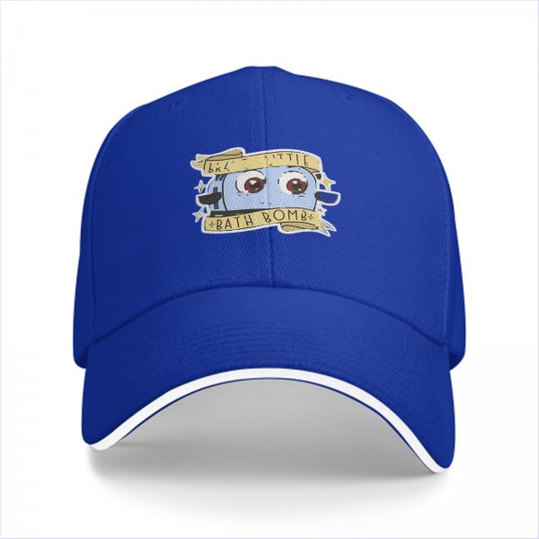 Black Baseball Cap With Cute 'Big Little Bath Bomb' Graphic Design
