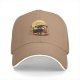 Black Baseball Cap With Dragon And Full Moon Silhouette Art