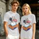 Olive T-Shirt With Sad Sushi Character Saying Thanks Chef Print