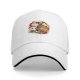 Black baseball cap with cute Christmas cat gingerbread print