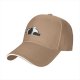 Black Baseball Cap With Lazy Panda Eating Noodle Graphic