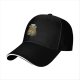 Black Baseball Cap With Cat UFO Abduction Graphic