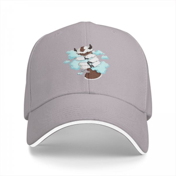 Black Baseball Cap With Appa From Avatar The Last Airbender Cloud Print