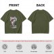 Olive graphic t-shirt with 'I Am Deadly Serious' and unicorn grim reaper art