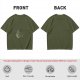 Olive Green T-Shirt With Cute Chubby Frog Graphic Print