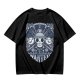Olive T-shirt with Straw Hat Pirates Wanted Pirate Emblem Print