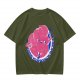 Olive T-Shirt With Funny Colon Graphic 'Keeps Your Poop On The Way' Print