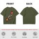 Olive T-shirt with Fire Bending Warrior Graphic Print
