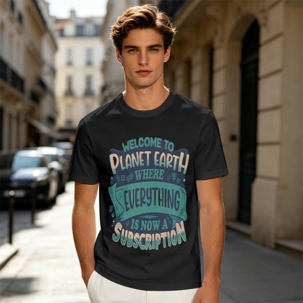 Welcome to Planet Earth Where Everything Is Now A Subscription T-Shirt