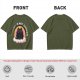 Olive graphic tee with black cat, rainbow, and 'Therapy Is Not Enough' text