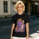 Olive T-Shirt with Cute Sleeping Purple Dragon and Treasure Artwork