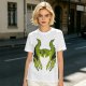 Olive Green T-Shirt With Monster Horned Claw Graphic Print
