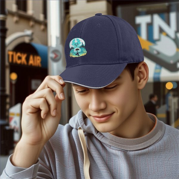 Avatar Themed Black Baseball Cap With Airbender Artwork