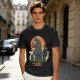 Godzilla Eating Ramen Sunset City Graphic T-Shirt