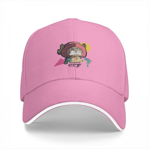 Black Baseball Cap with One Piece Tony Tony Chopper Graphic