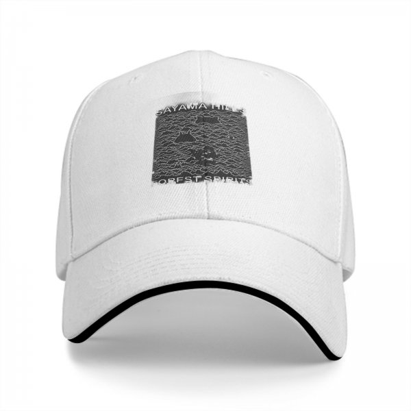 Black baseball cap with Sayama Hills Forest Spirits graphic print
