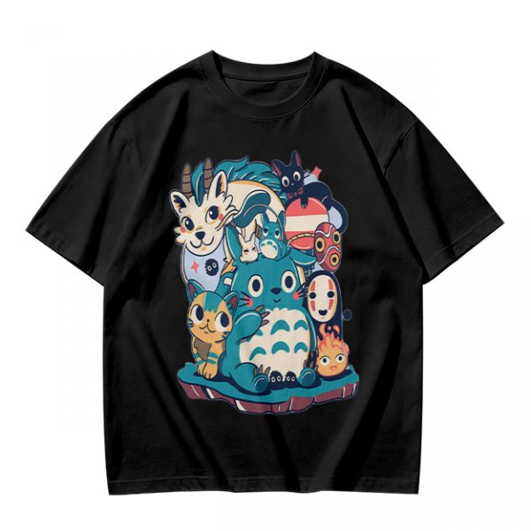 Olive T-Shirt Featuring Cute Studio Ghibli Character Mashup Art