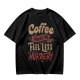 Coffee Makes Me Feel Less Murdery Graphic Olive T-Shirt