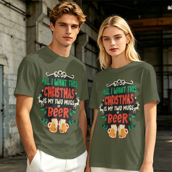 All I Want This Christmas Is My Two Mugs Of Beer T-Shirt