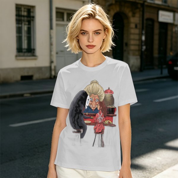 Spirited Away Characters Printed Olive T-Shirt