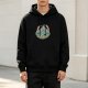 Black Hoodie With Skeleton Mountain Rainbow Nature Graphic