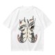 Olive T-Shirt With Two Sleepy Sky Bison Character Prints