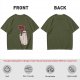 Olive T-Shirt With Ghost Holding 'Haunt The Rich' Protest Sign