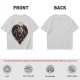 Olive T-shirt with Nosferatu Vampire in Red Heart Frame