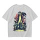 Olive Graphic Tee With Retro Sci-Fi Character Art Print